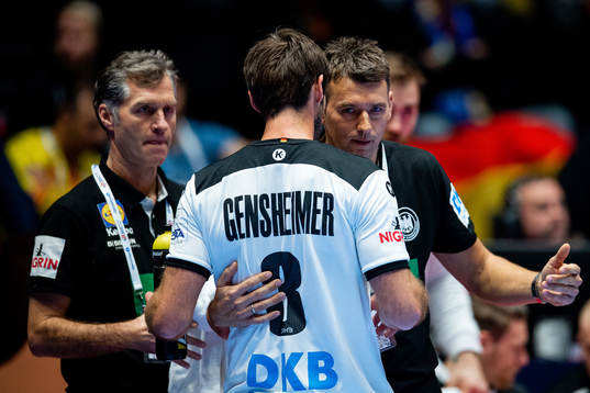 Uwe Gensheimer and Christian Prokop, head coach of Germany