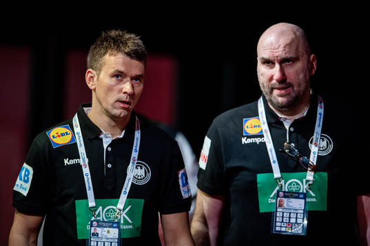 Christian Prokop, head coach of Germany, and Erik Wudtke,