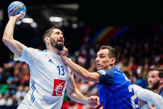 Nikola Karabatic of France and Marin Vegar of
