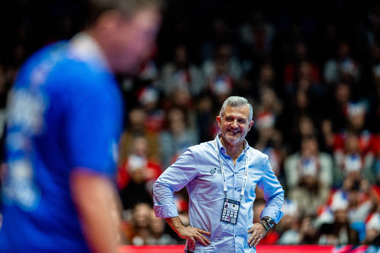 Paulo Pereira, head coach of Portugal, looks towards