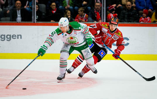 Rögles Leon Bristedt och Örebros Glenn Gustafsson