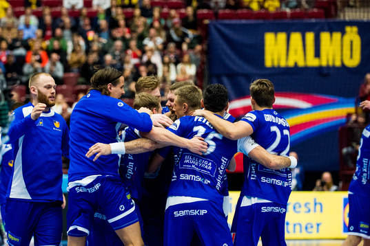 Players of Iceland celebrates