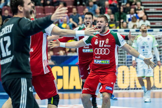 Bence Nagy of Hungary celebrates