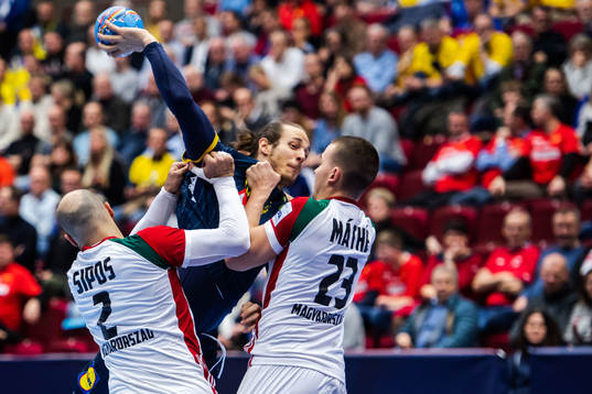 Kim Ekdahl Du Rietz of Sweden against Adrian Sipos and
