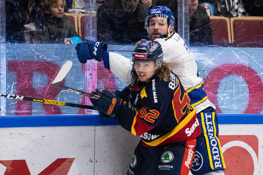 Djurgårdens Manuel Ågren och Leksands Johan Fransson