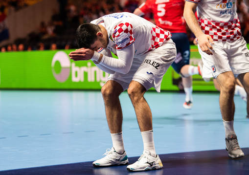 Luka Stepanic of Croatia reacts