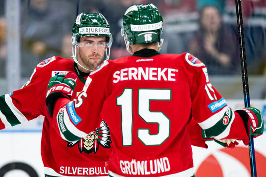 Frölundas Brandon Gormley jublar