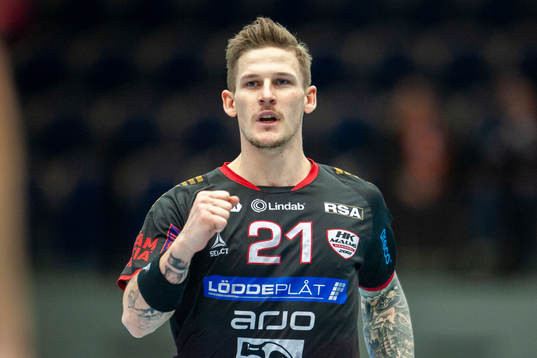 HK Malmös Hampus Olsson jublar