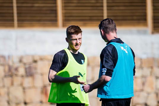 Anders Christiansen och tränare Jon Dahl Tomasson