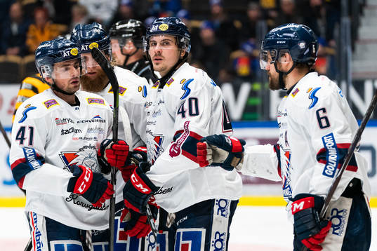 Linköpings Adam Helewka, Broc Little och Jonas Holös