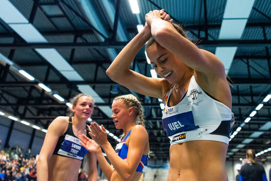 Amalie Iuel of Norway celebrates