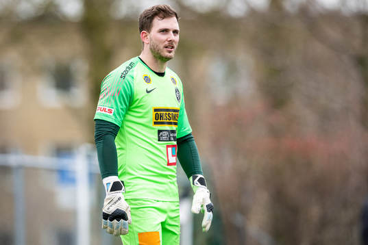 Landskronas målvakt Carl Lindell