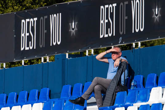 Janne Andersson, head cosch of Sweden, in the stands
