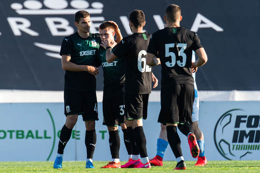 Ilia Vorotnikov of Krasnodar celebrates