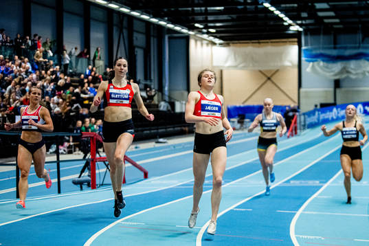Henriette Jæger of Norway competes to win