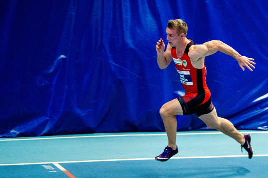 Mathias Hove Johansen of Norway competes to win the men's