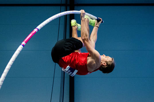 Pål Haugen Lillefosse of Norway competes to set a new