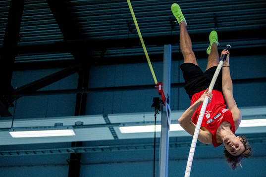 Pål Haugen Lillefosse of Norway competes to set a new