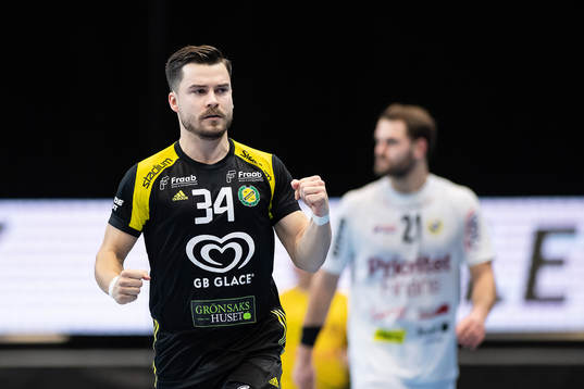 Sävehofs Sebastian Karlsson jublar