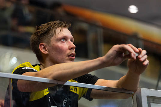 Sävehofs Christoffer Brännberger på läktaren