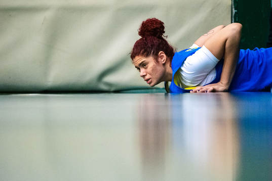 Amanda Zahui receives medical treatment