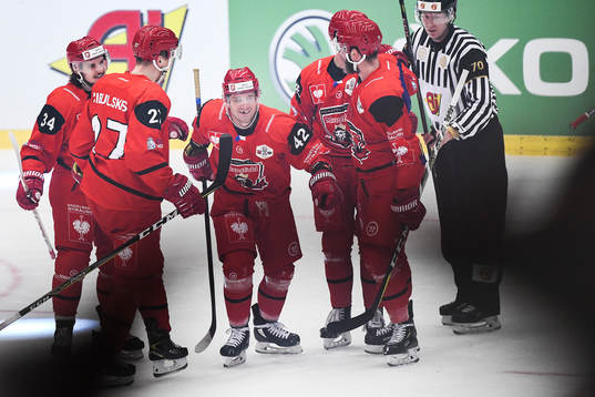 Petr Koukal of Mountfield celebrates