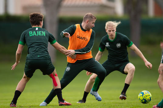 Hammarbys Darijan Bojanic och Gustav Ludwigson