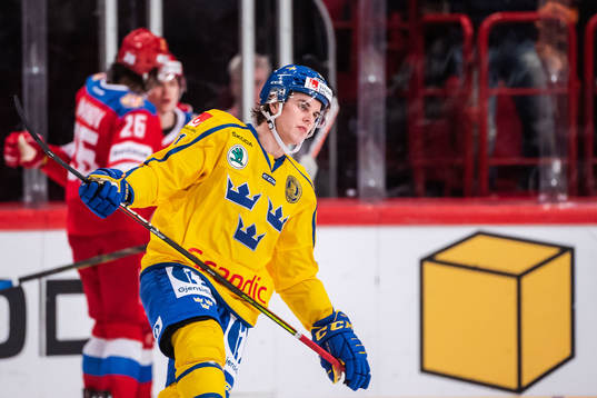 Samuel Fagemo of Sweden looks dejected