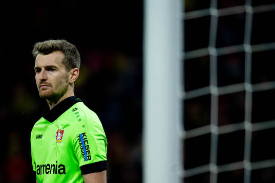 Goalkeeper Lukás Hrádecký of Bayer Leverkusen