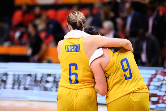 Frida Eldebrink and Elin Eldebrink looks dejected