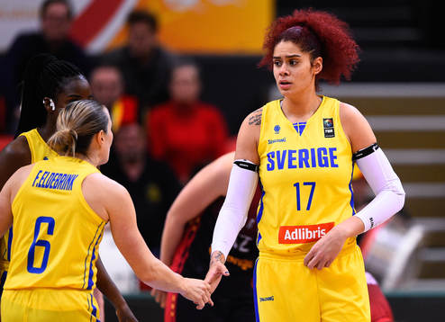 Regan Magarity of Sweden looks dejected