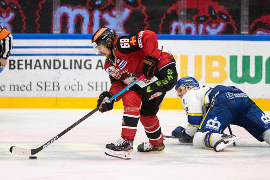 Malmö Redhawks Adam Brodecki och Leksands Daniel Gunnarsson