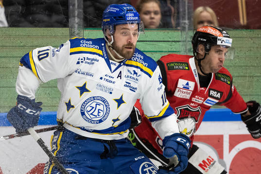 Leksands Johan Fransson och Malmö Redhawks Carl-Johan Lerby