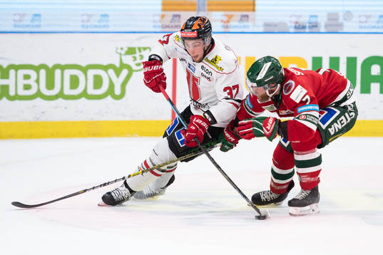 Örebros Glenn Gustafsson och Frölundas Karl Stollery