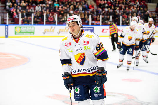 Djurgårdens Michael Haga jublar