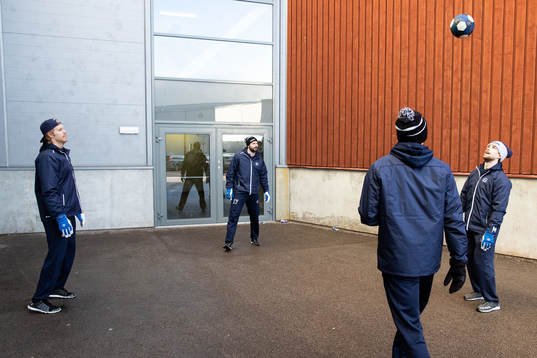 Leksands Philip Samuelsson och Marek Hrivik och Oskar Lang