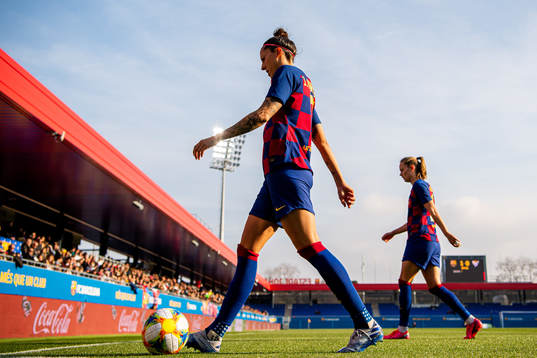 Jenni Hermoso and Caroline Graham Hansen of Barcelona