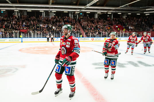 Frölundas Brandon Gormley jublar