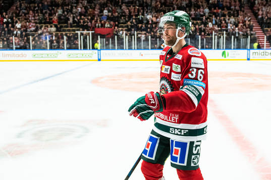 Frölundas Brandon Gormley jublar