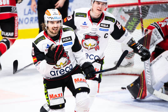Malmö Redhawks Adam Brodecki jublar