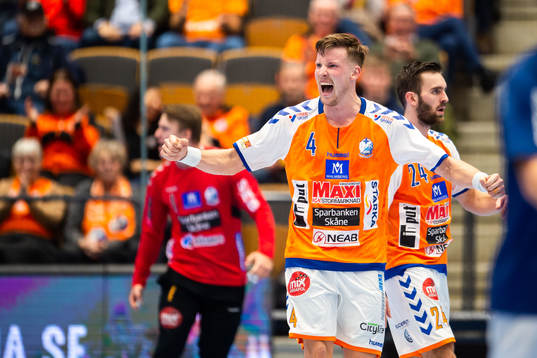 Kristianstads Adam Nyfjäll jublar