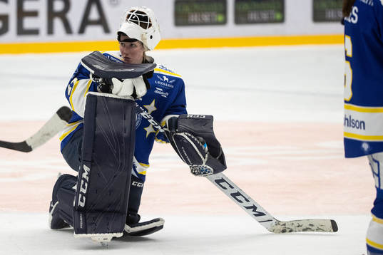 Leksands målvakt Jule Flötgen deppar