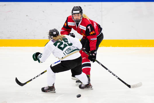 Malmö Redhawks Malene Clarin Frandsen och Färjestads Linn