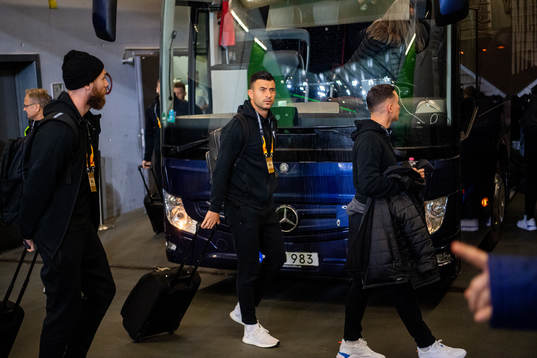 Behrang Safari of Malmö FF arrives