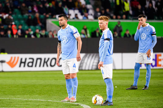 Behrang Safari and Anders Christiansen of Malmö FF