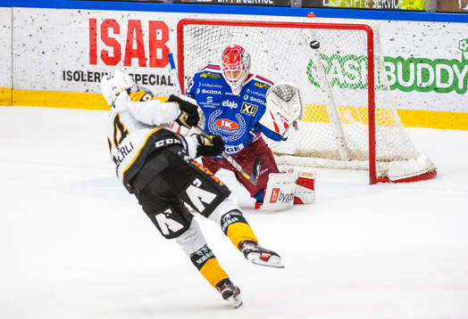 Oskarshamns målvakt Daniel Rosengren och Skellefteås