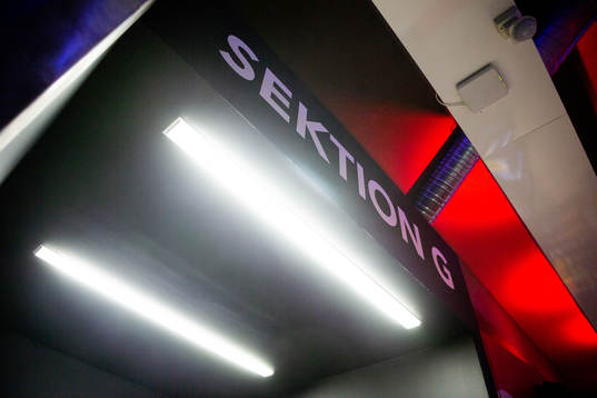 En skylt med texten ”Sektion G”