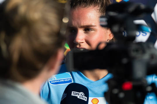 Andrea Norheim of Avaldsnes is interviewed