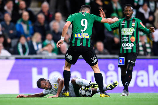 Hammarbys Serge-Junior Martinsson Ngouali och Varbergs