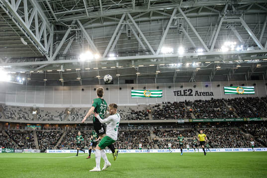 Varbergs Anton Liljenbäck och Hammarbys Dennis Widgren